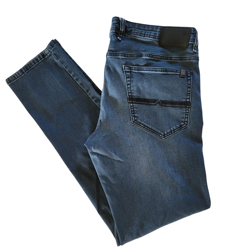Buffalo David Bitton Axel Slim‎ Stretch Jeans Mens 34x34 Dark Wash Blue Denim
